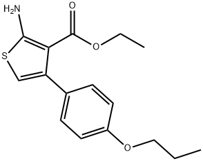 ethyl 2-amino-4-(4-propoxyphenyl)thiophene-3-carboxylate Struktur