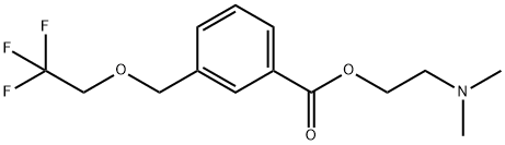 2-(dimethylamino)ethyl 3-[(2,2,2-trifluoroethoxy)methyl]benzoate Struktur