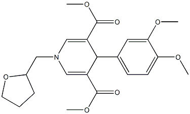 dimethyl 4-(3,4-dimethoxyphenyl)-1-(tetrahydro-2-furanylmethyl)-1,4-dihydro-3,5-pyridinedicarboxylate Struktur