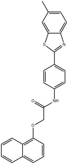 N-[4-(6-methyl-1,3-benzothiazol-2-yl)phenyl]-2-(1-naphthyloxy)acetamide Struktur