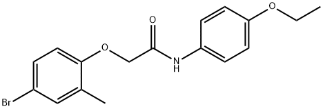 2-(4-bromo-2-methylphenoxy)-N-(4-ethoxyphenyl)acetamide Struktur