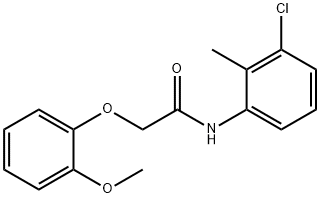 N-(3-chloro-2-methylphenyl)-2-(2-methoxyphenoxy)acetamide Struktur