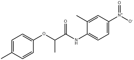 N-(2-methyl-4-nitrophenyl)-2-(4-methylphenoxy)propanamide Struktur