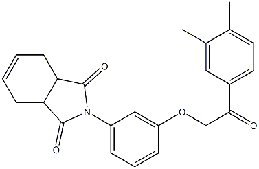 2-{3-[2-(3,4-dimethylphenyl)-2-oxoethoxy]phenyl}-3a,4,7,7a-tetrahydro-1H-isoindole-1,3(2H)-dione Struktur