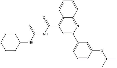 N-cyclohexyl-N'-{[2-(3-isopropoxyphenyl)-4-quinolinyl]carbonyl}thiourea Struktur