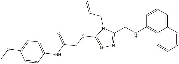 2-({4-allyl-5-[(1-naphthylamino)methyl]-4H-1,2,4-triazol-3-yl}sulfanyl)-N-(4-methoxyphenyl)acetamide Struktur