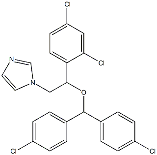 bis(4-chlorophenyl)methyl 1-(2,4-dichlorophenyl)-2-(1H-imidazol-1-yl)ethyl ether Struktur