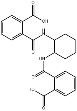 2-[({2-[(2-carboxybenzoyl)amino]cyclohexyl}amino)carbonyl]benzoic acid Struktur