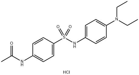 N-[4-({[4-(diethylamino)phenyl]amino}sulfonyl)phenyl]acetamide hydrochloride Struktur