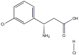 (S)-3-AMINO-3-(3-CHLORO-PHENYL)-PROPIONIC ACID HYDROCHLORIDE Struktur