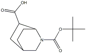 exo-2-[(tert-butoxy)carbonyl]-2-azabicyclo[2.2.2]octane-6-carboxylic acid Struktur