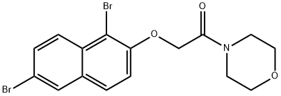 4-{[(1,6-dibromo-2-naphthyl)oxy]acetyl}morpholine Struktur