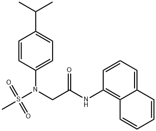 2-[4-isopropyl(methylsulfonyl)anilino]-N-(1-naphthyl)acetamide Struktur