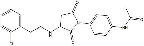 N-[4-(3-{[2-(2-chlorophenyl)ethyl]amino}-2,5-dioxo-1-pyrrolidinyl)phenyl]acetamide Struktur