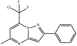 7-[chloro(difluoro)methyl]-5-methyl-2-phenylpyrazolo[1,5-a]pyrimidine Struktur