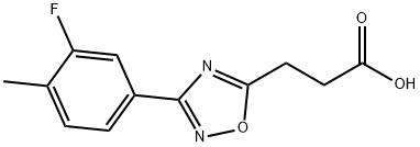 3-[3-(3-fluoro-4-methylphenyl)-1,2,4-oxadiazol-5-yl]propanoic acid Struktur