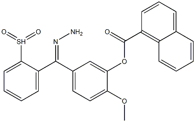 2-methoxy-5-[2-(phenylsulfonyl)carbohydrazonoyl]phenyl 1-naphthoate Struktur