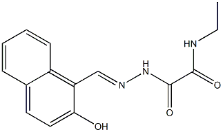 N-ethyl-2-{2-[(2-hydroxy-1-naphthyl)methylene]hydrazino}-2-oxoacetamide Struktur