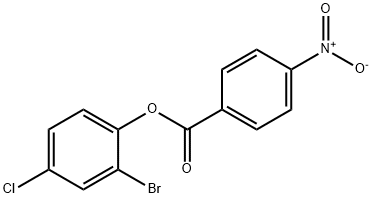 2-bromo-4-chlorophenyl 4-nitrobenzoate Struktur