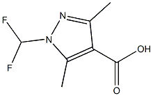 1-(difluoromethyl)-3,5-dimethyl-1H-pyrazole-4-carboxylic acid Struktur