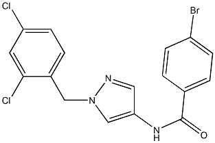 4-bromo-N-[1-(2,4-dichlorobenzyl)-1H-pyrazol-4-yl]benzamide Struktur