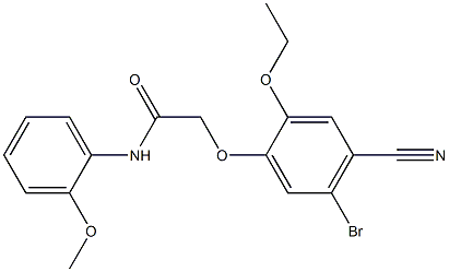 2-(5-bromo-4-cyano-2-ethoxyphenoxy)-N-(2-methoxyphenyl)acetamide Struktur