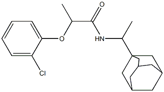 N-[1-(1-adamantyl)ethyl]-2-(2-chlorophenoxy)propanamide Struktur