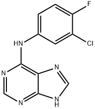 N-(3-chloro-4-fluorophenyl)-7H-purin-6-amine Struktur