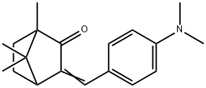 Bicyclo[2.2.1]heptan-2-one, 3-[[4-(dimethylamino)phenyl]methylene]-1,7,7-trimethyl- Struktur