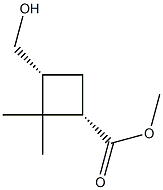 methyl (1S,3R)-3-(hydroxymethyl)-2,2-dimethylcyclobutane-1-carboxylate Struktur