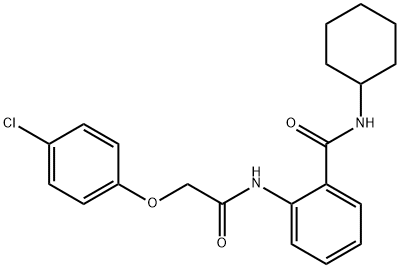 2-{[2-(4-chlorophenoxy)acetyl]amino}-N-cyclohexylbenzamide Struktur