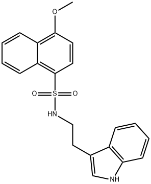 N-[2-(1H-indol-3-yl)ethyl]-4-methoxy-1-naphthalenesulfonamide Struktur