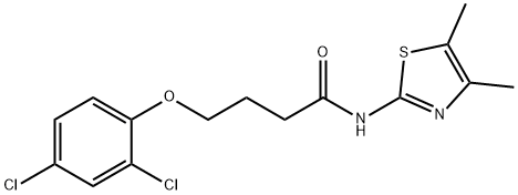 4-(2,4-dichlorophenoxy)-N-(4,5-dimethyl-1,3-thiazol-2-yl)butanamide Struktur