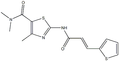 N,N,4-trimethyl-2-{[3-(2-thienyl)acryloyl]amino}-1,3-thiazole-5-carboxamide Struktur