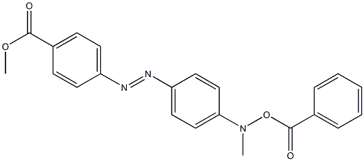 4'-METHOXYCARBONYL-N-BENZOYLOXY-N-METHYL-4-AMINOAZOBENZENE Struktur