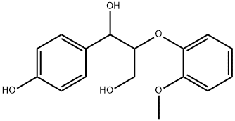 1-(4-Hydroxyphenyl)-2-(2-methoxyphenoxy)propane-1,3-diol Struktur