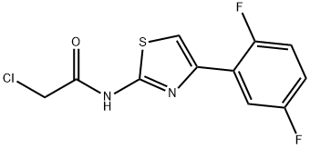 2-chloro-N-[4-(2,5-difluorophenyl)-1,3-thiazol-2-yl]acetamide Struktur