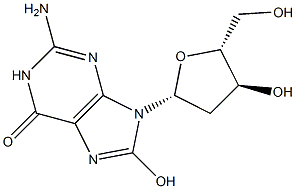 8-HYDROXY-2'-DEOXYGUANOSINE (15N5, 98%) 95% CHEMICAL PURITY Struktur