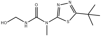 Urea,N-[5-(1,1-dimethylethyl)-1,3,4-thiadiazol-2-yl]-N'-(hydroxymethyl)-N-methyl- Struktur