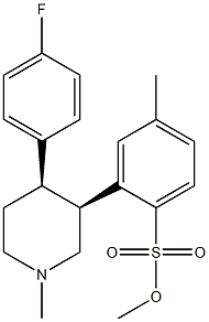 ((3S,4R)-4-(4-fluorophenyl)-1-methylpiperidin-3-yl)methyl 4-methylbenzenesulfonate Struktur