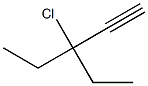 3-chloro-3-ethyl-1-pentyne Struktur