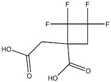 1-(carboxymethyl)-2,2,3,3-tetrafluorocyclobutane-1-carboxylic acid Struktur