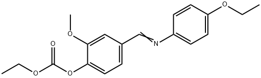 Carbonic acid 4-[(4-ethoxyphenyl)iminomethyl]-2-methoxyphenylethyl ester Struktur