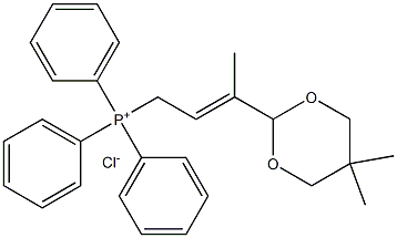 [(2E)-3-(5,5-dimethyl-1,3-dioxan-2-yl)-2-butenyl]triphenylphosphonium chloride Struktur