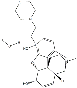 3-(2-Morpholinoethyl)morphine monohydrate Struktur