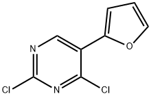 2,4-Dichloro-5-(2-furyl)pyrimidine Struktur