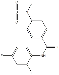 N-(2,4-difluorophenyl)-4-[methyl(methylsulfonyl)amino]benzamide Struktur