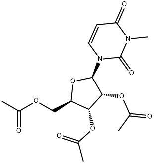 2',3',5'-Tri-O-acetyl-N3-methyluridine Struktur