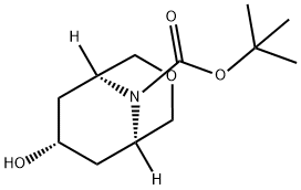 (1R,5S,7R)-TERT-BUTYL 7-HYDROXY-3-OXA-9-AZABICYCLO[3.3.1]NONANE-9-CARBOXYLATE Struktur