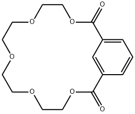 3,6,9,12,15-Pentaoxabicyclo[15.3.1]heneicosa-1(21),17,19-triene-2,16-dione Struktur